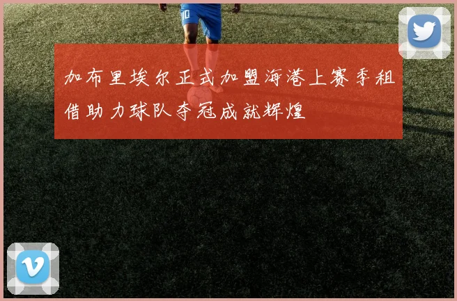 加布里埃尔正式加盟海港上赛季租借助力球队夺冠成就辉煌